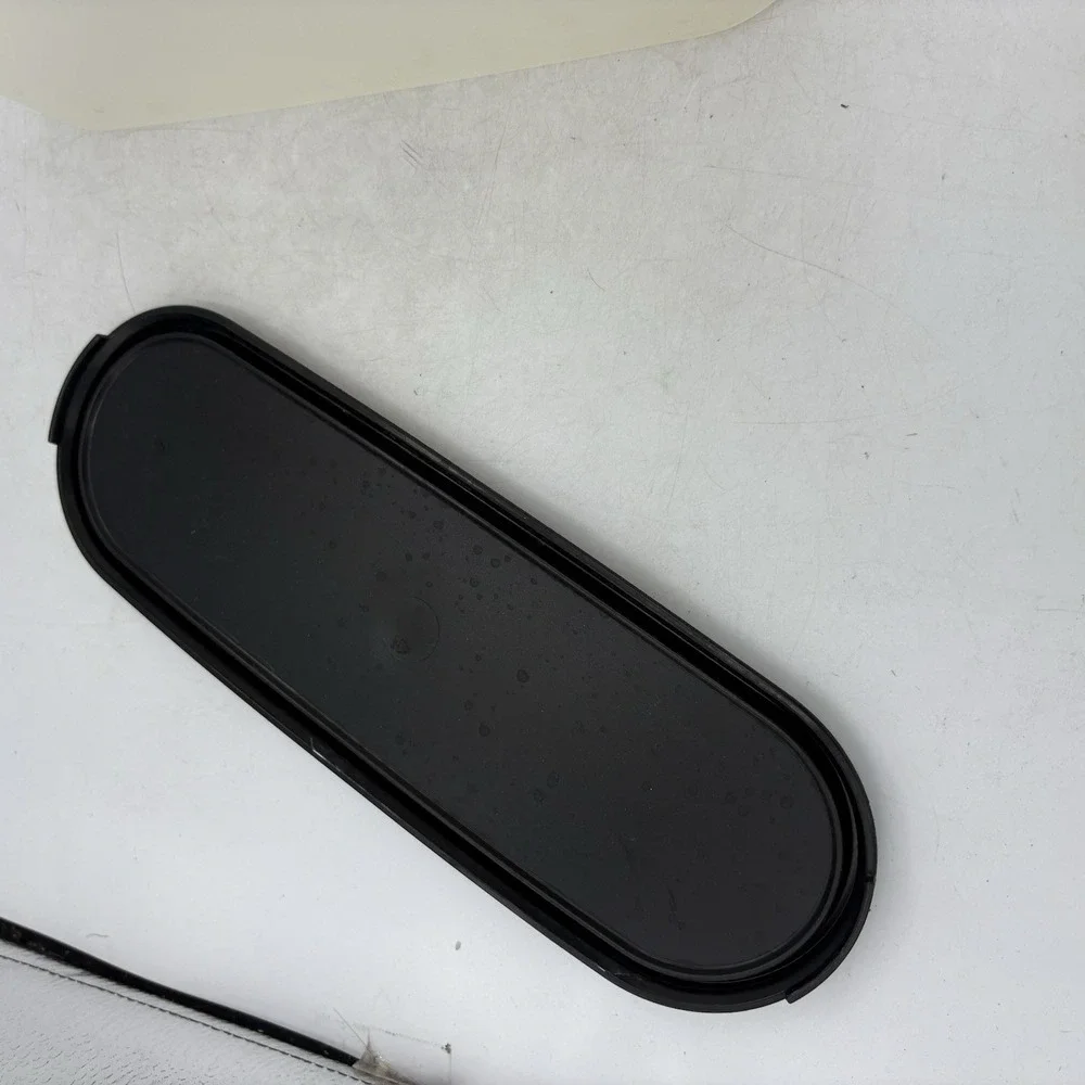 Tupperware Storage Container Modular Mate 4 Clear Super Oval 2351C-2 Black Lid